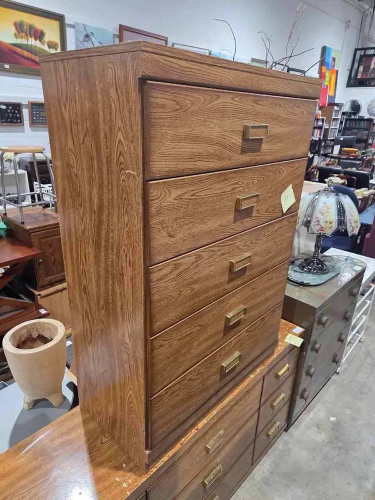 Oak Effect Dresser Set