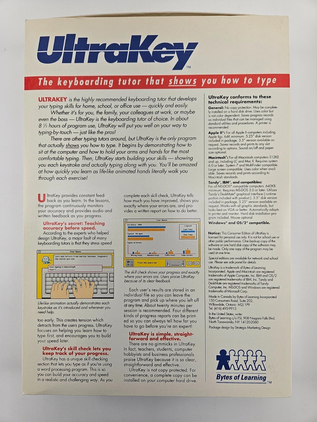 UltraKey Version 2.0 Mac 3.5" Floppy Keyboard Tutor