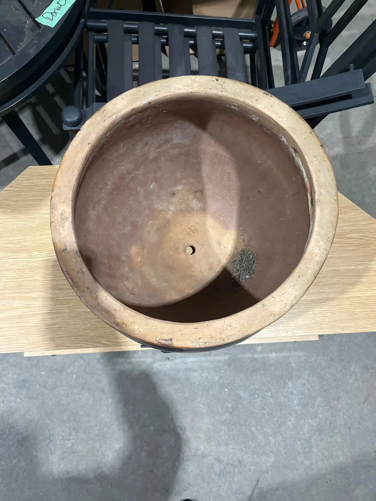 Large Black Garden Pot