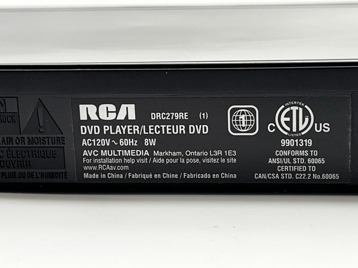 RCA HDMI DVD Player DRC279RE Black WORKS