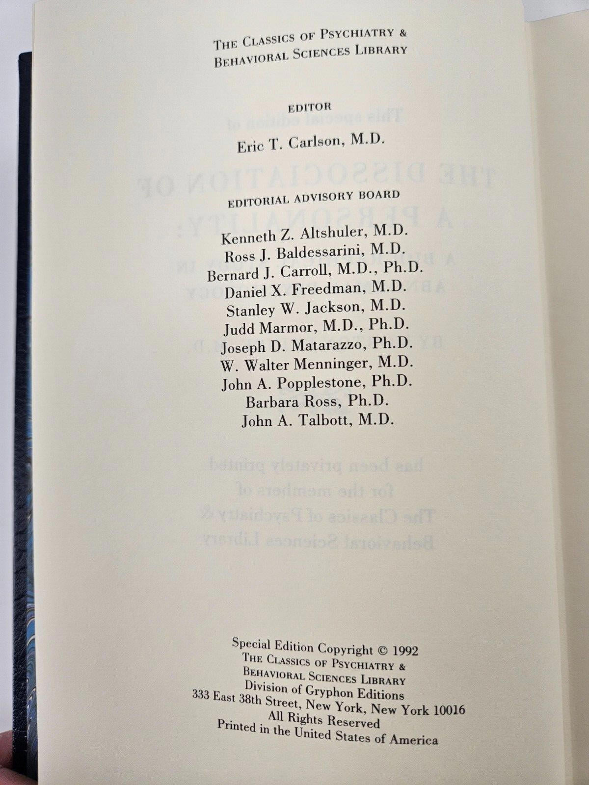 The Dissociation of a Personality by Morton Prince Classics Psychiatry 1992