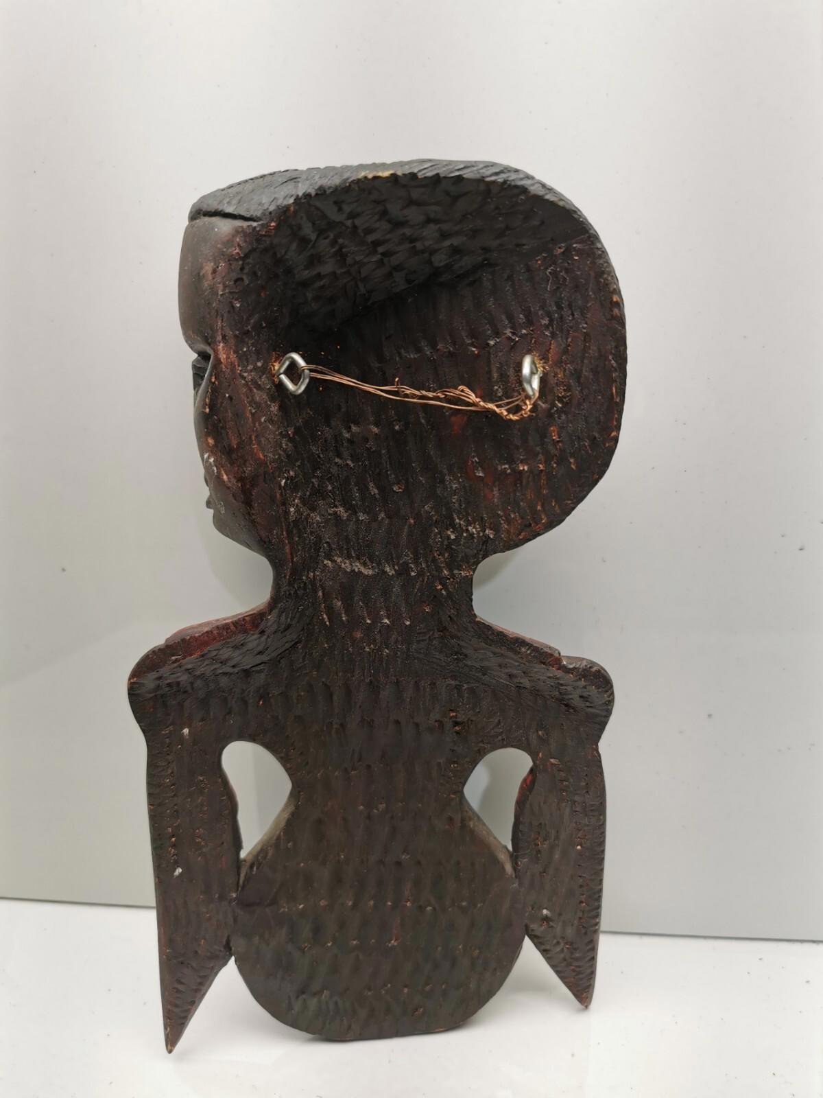 Carved Wooden African Man and woman Profile Wall Art decor collectible face art