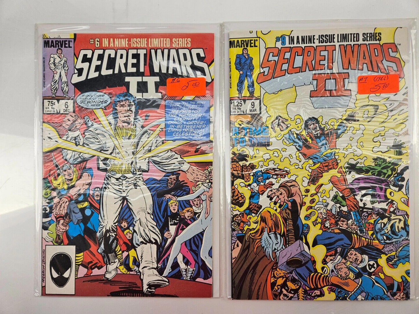 Secret Wars 2 (6, 9) - Vintage Comic - Lot of 2