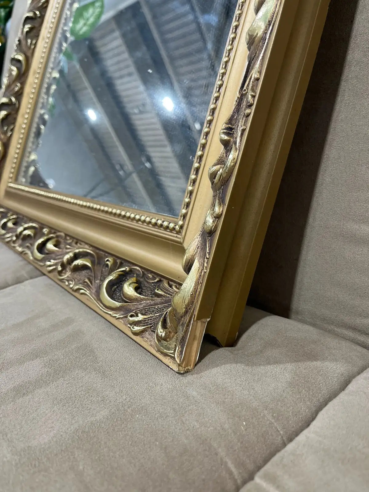 vintage framed mirror