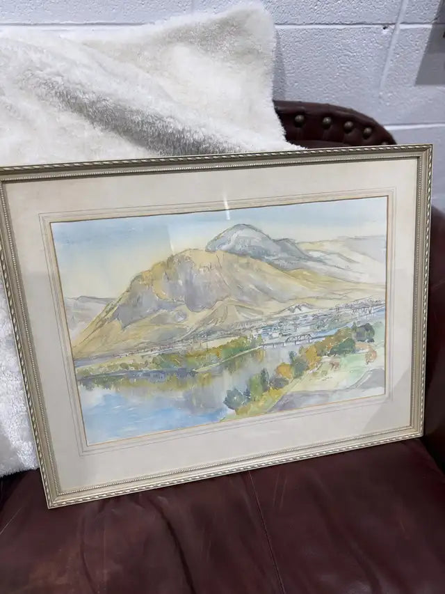 Watercolor Painting Of Valley