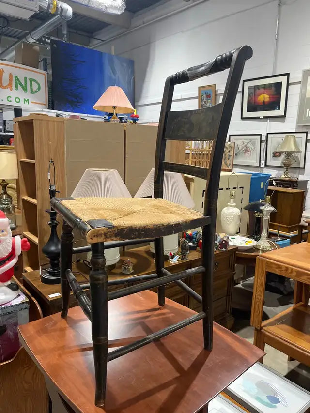 Early 20th Century Pair of Antique Hitchcock Style Stenciled