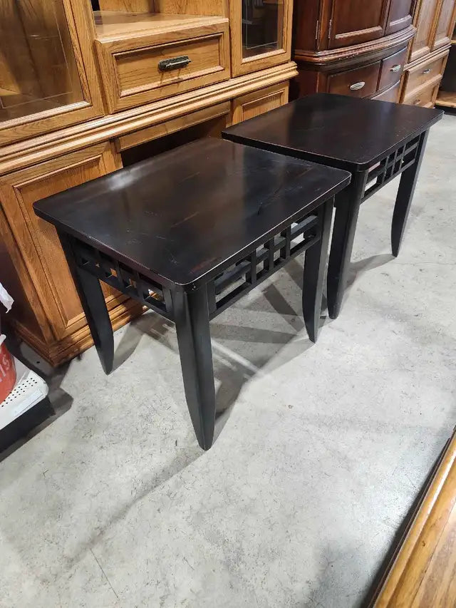 Black End Table Pair