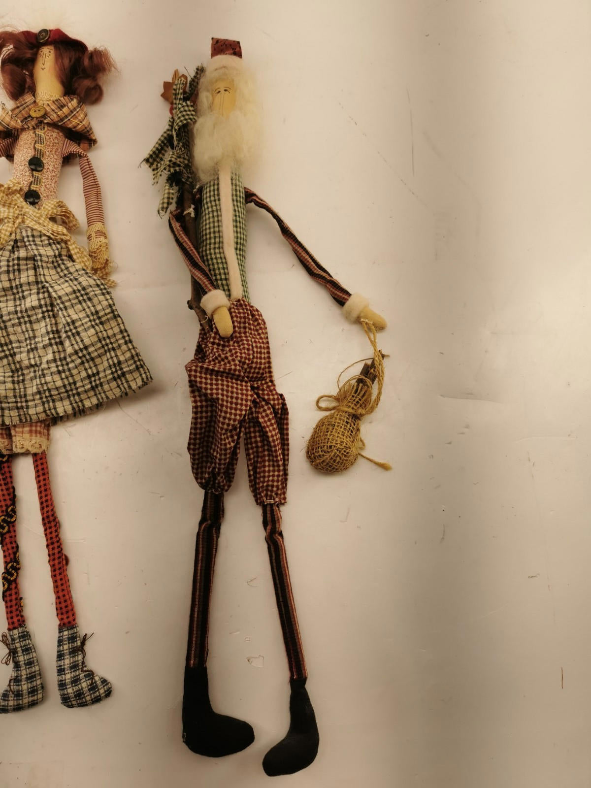 Vintage crazy Mountain import folk art cloth dolls