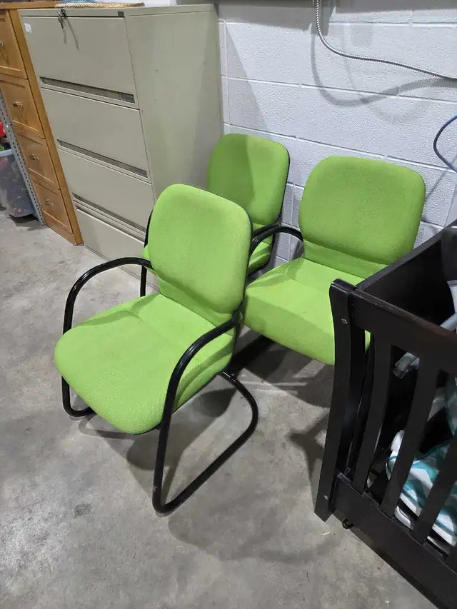 Steelcase Lime Green Chairs (3)