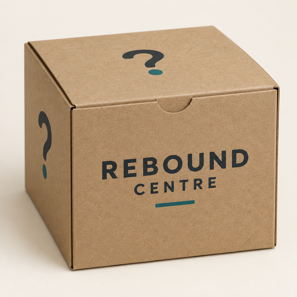 Illustrative close-up of Rebound Centre mystery box