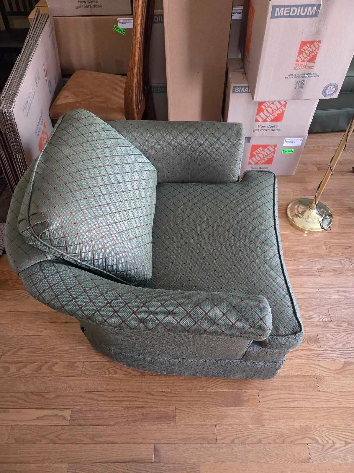 Newly Upholstered Sofa & Armchair Set