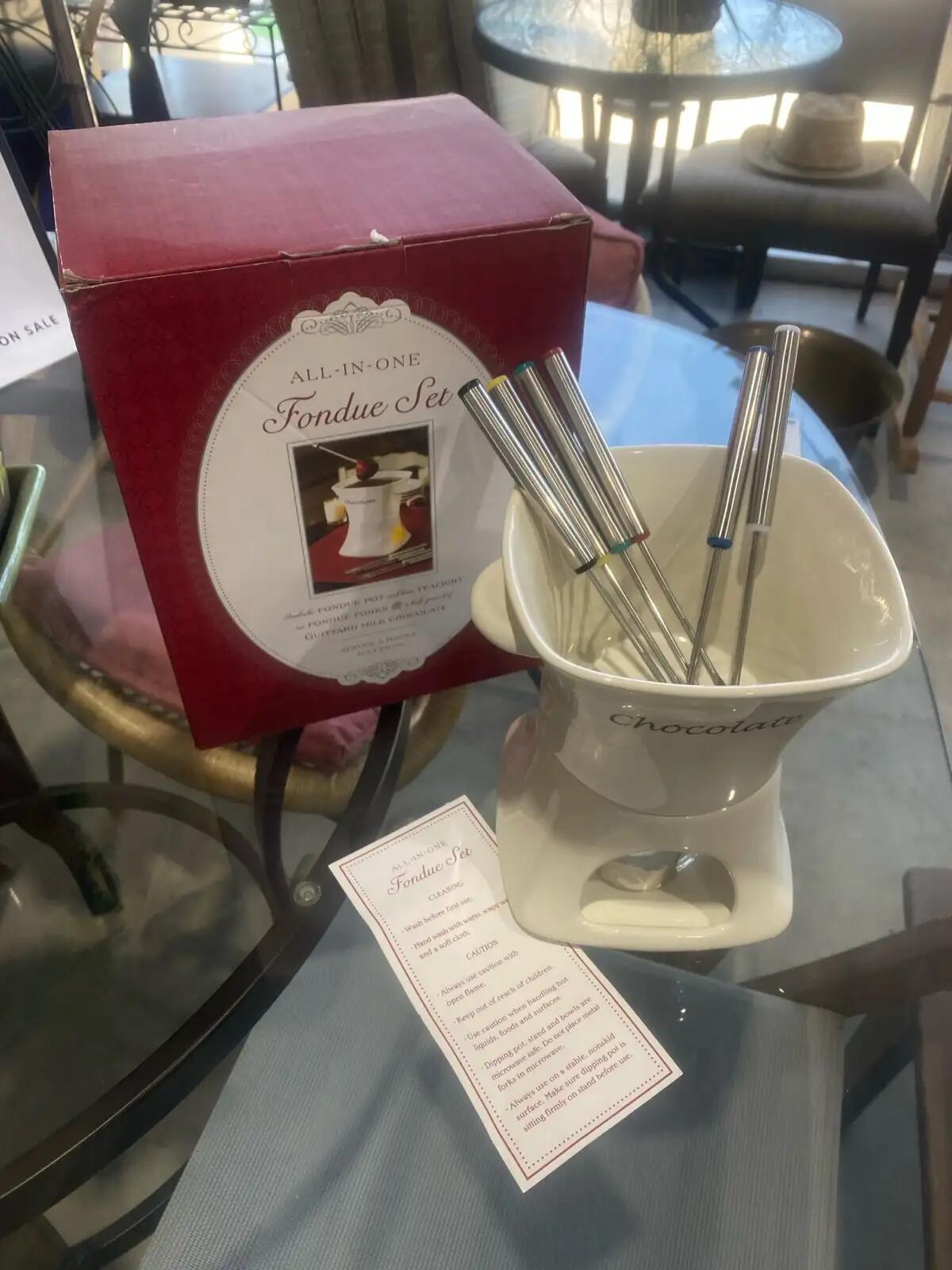 Ceramic Candle Fondue Set