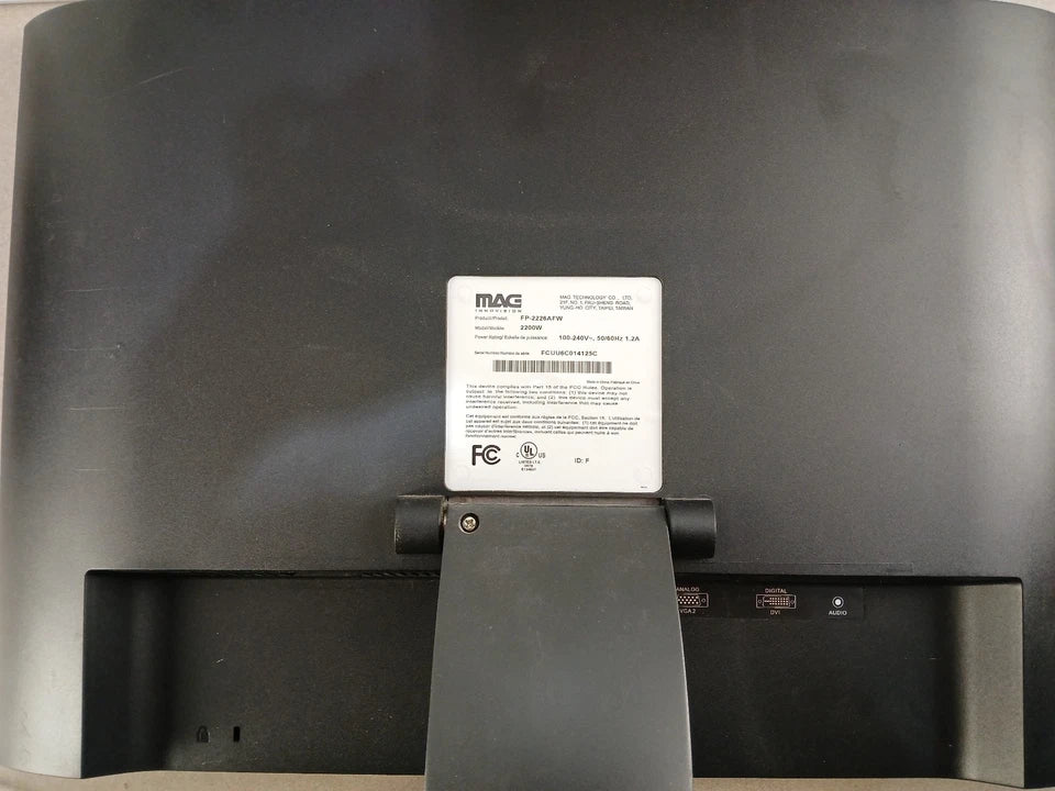 MAG Innovision 2200W 22" Widescreen LCD Monitor – VGA/DVI – Good Condition