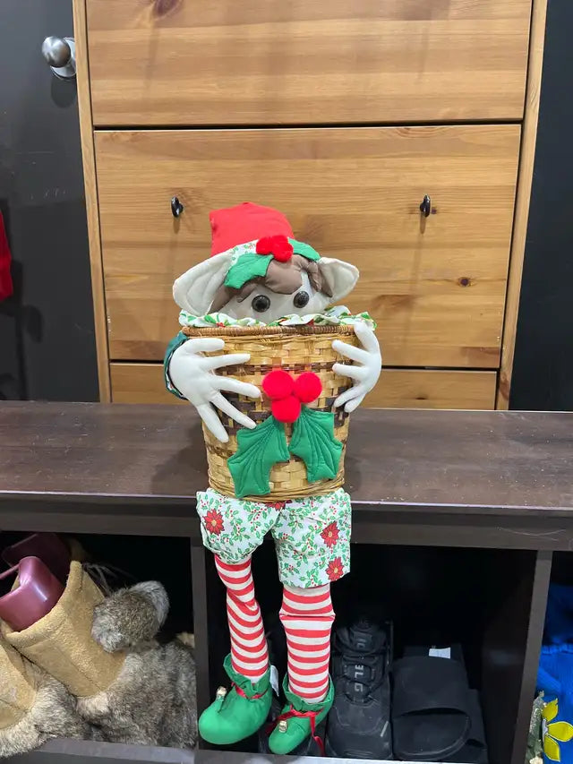 Christmas Elf Decoration candy jar