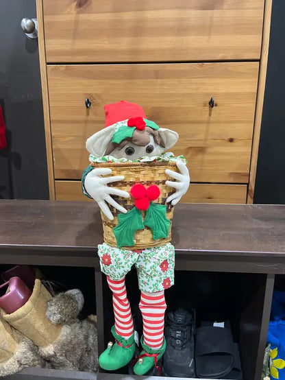 Christmas Elf Decoration candy jar