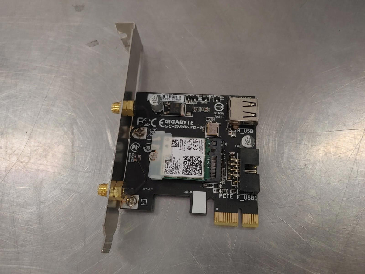 Excellent état Carte réseau sans fil PCIE Gigabyte GC-WB867D-I noire Non testée