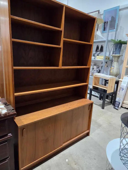 Vintage Danish MCM Teak Veneer Wall Unit - 2 Available
