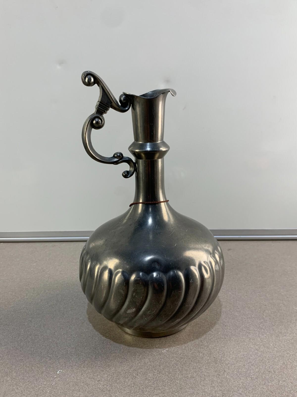 Antique carafe ewer reines zinn edeltin pure pewter real pewter Holland