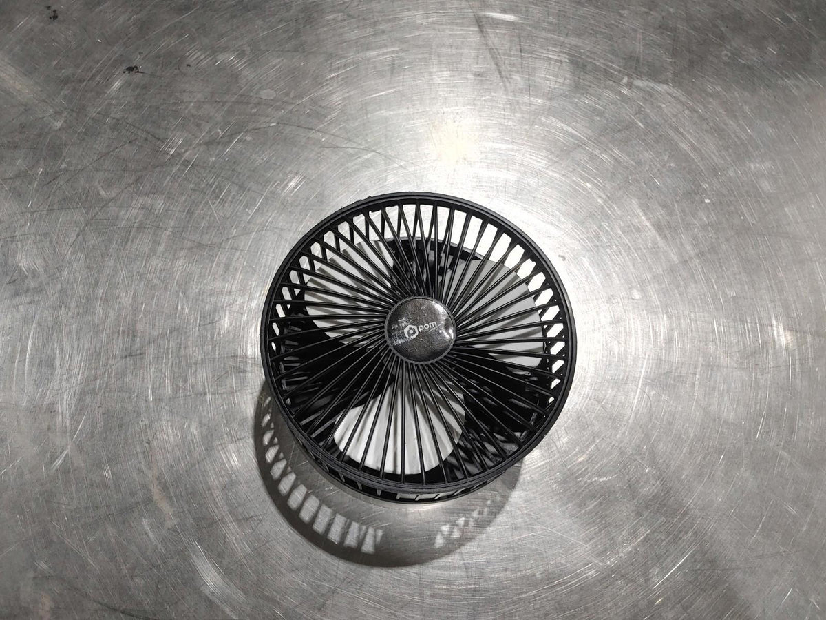 Good Condition POM Peace Of Mind Portable USB Fan Model F2G-22 Black Working