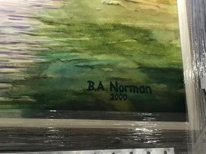 B.A. Norman Waterfall Painting Wall sized