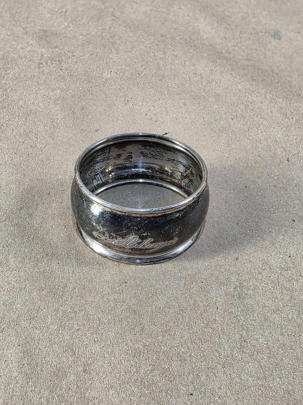 Vintage Birks Sterling Silver Napkin Ring Antique Art Deco 1930s