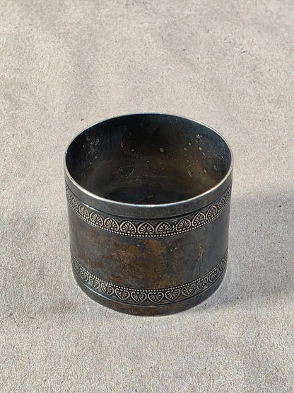 Oversize 1910s Antique American Silverplated Napkin Ring
