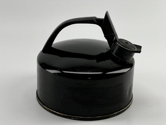 Vintage Regal Ware Stainless Steel Copper Bottom Tea Pot Kettle - Black