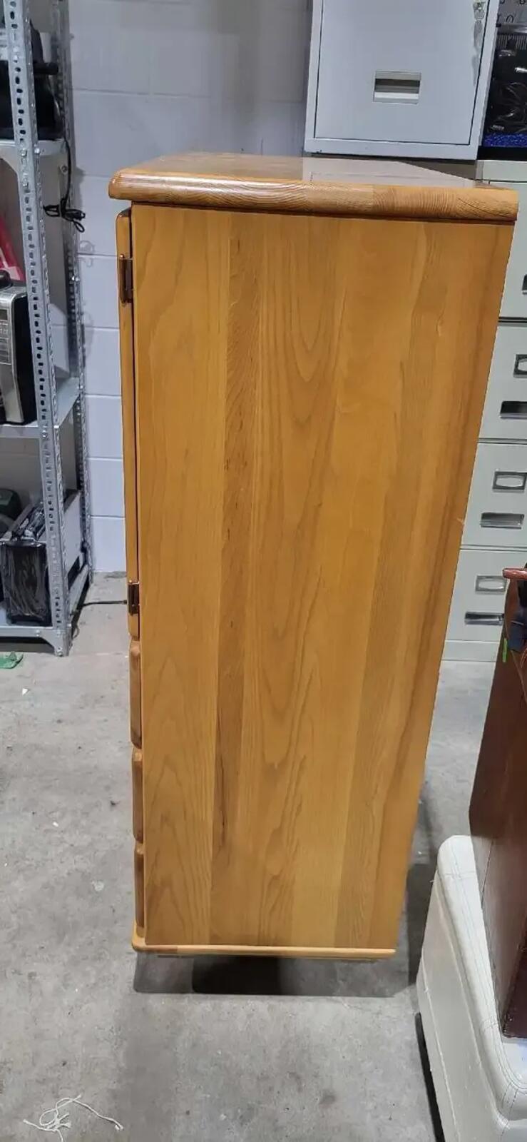Oak Armoire with Drawers 52H x 36L x 18W