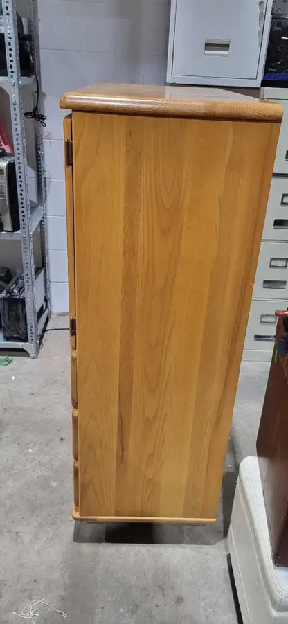 Oak Armoire with Drawers 52H x 36L x 18W