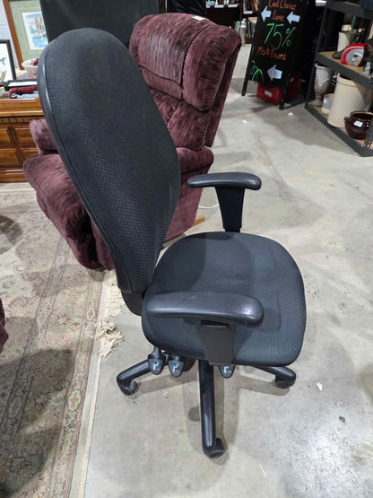 Black High Back Office Chair with Armrests