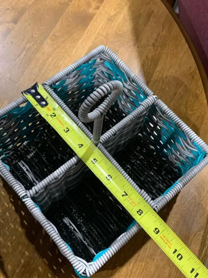 Blue and Grey Wicker Garden organizer set of 2