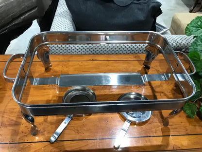 Stainless Steel Gourmet Buffet Server with Glass Dish
