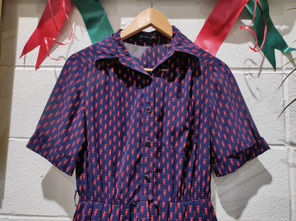 FRANCAIS SANKI VINTAGE  DRESS SIZE- M retro proper