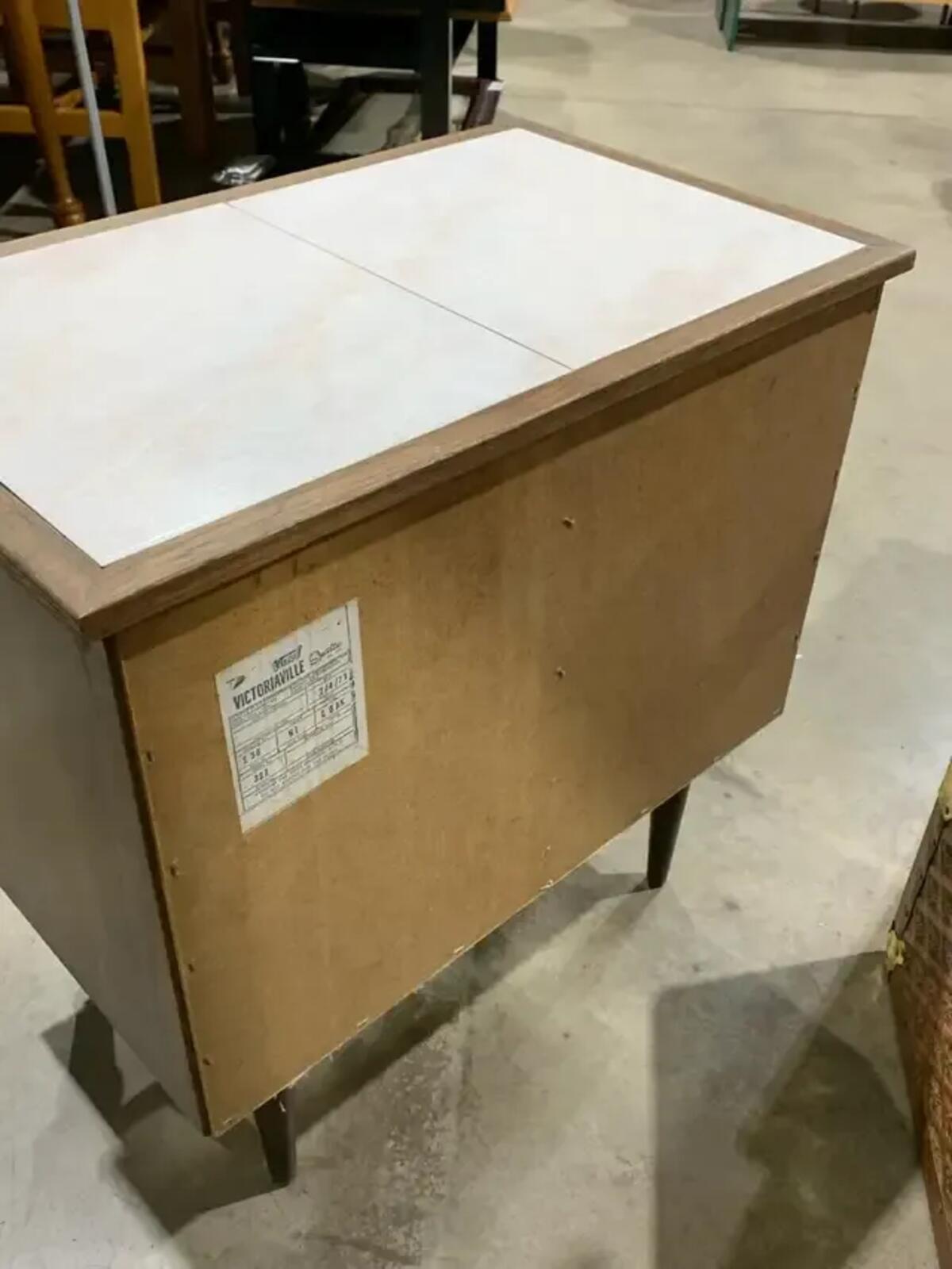 Pastel Tile Bedside Table with drawers