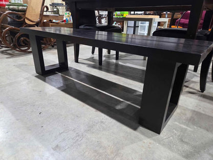 Modern Dark Wood Dining Bench