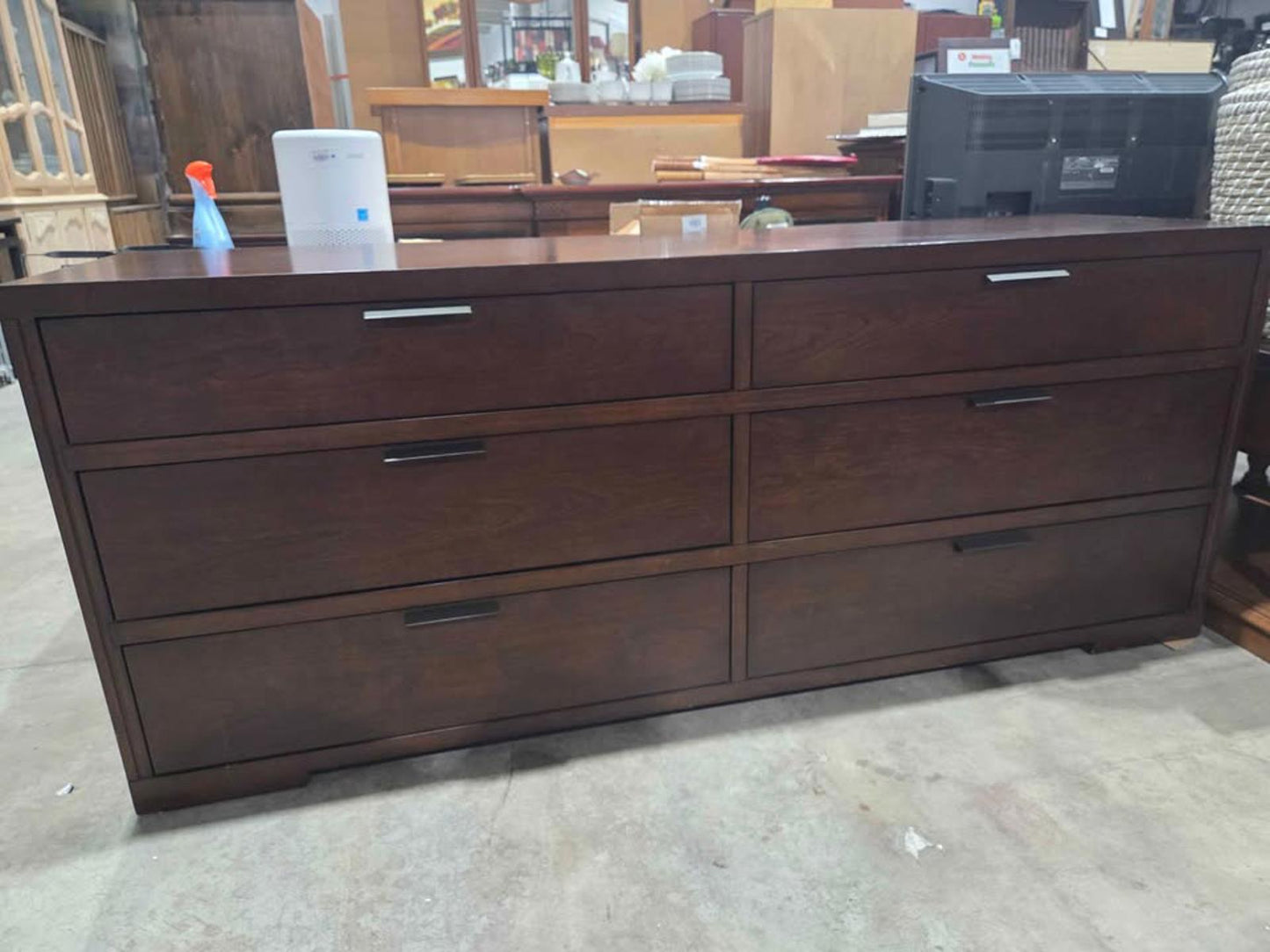 Crate&Barrel Asher 6-Drawer Dresser - Dark Brown