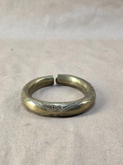 Genuine Rare 1800 Antique African bronze manilla Currency Bracelet