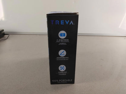EXCELLENT CONDITION In-Box TREVA 5inch 2 Speed Desk Fan Battery Powered Black