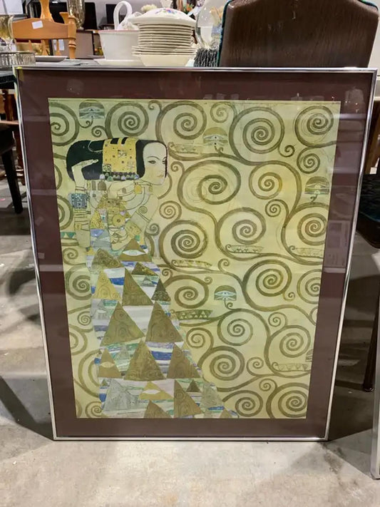 Large Framed Gustav Klimt Print - Expectation