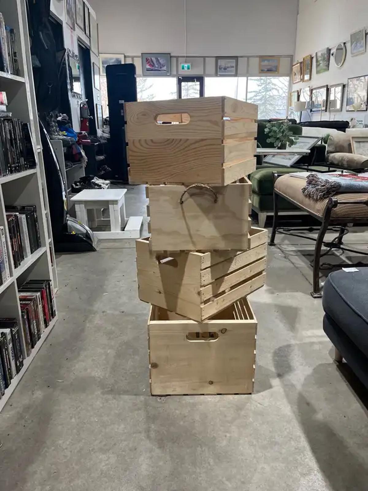 Wooden Crates - various sizes - multiple available - 4 Available