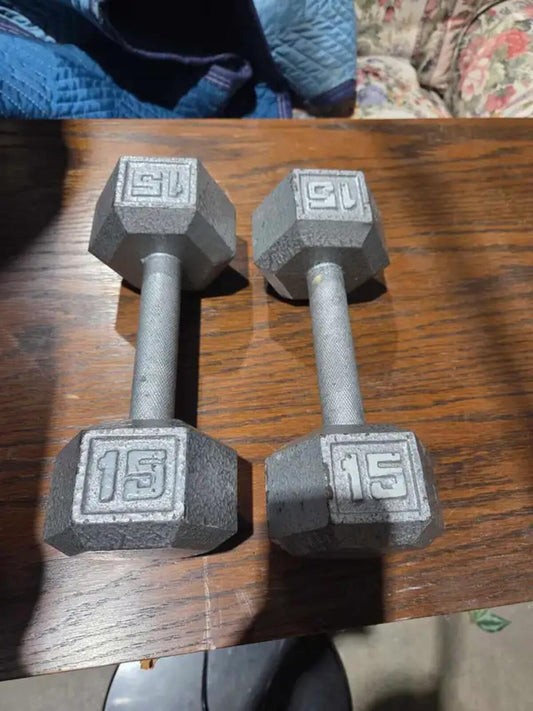 15 lb Dumbbells x2
