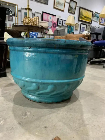 Large Outdoor Turquoise Planter