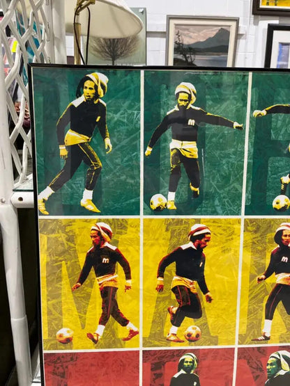 Vintage Pyramid America Bob Marley Football poster 24”x36”