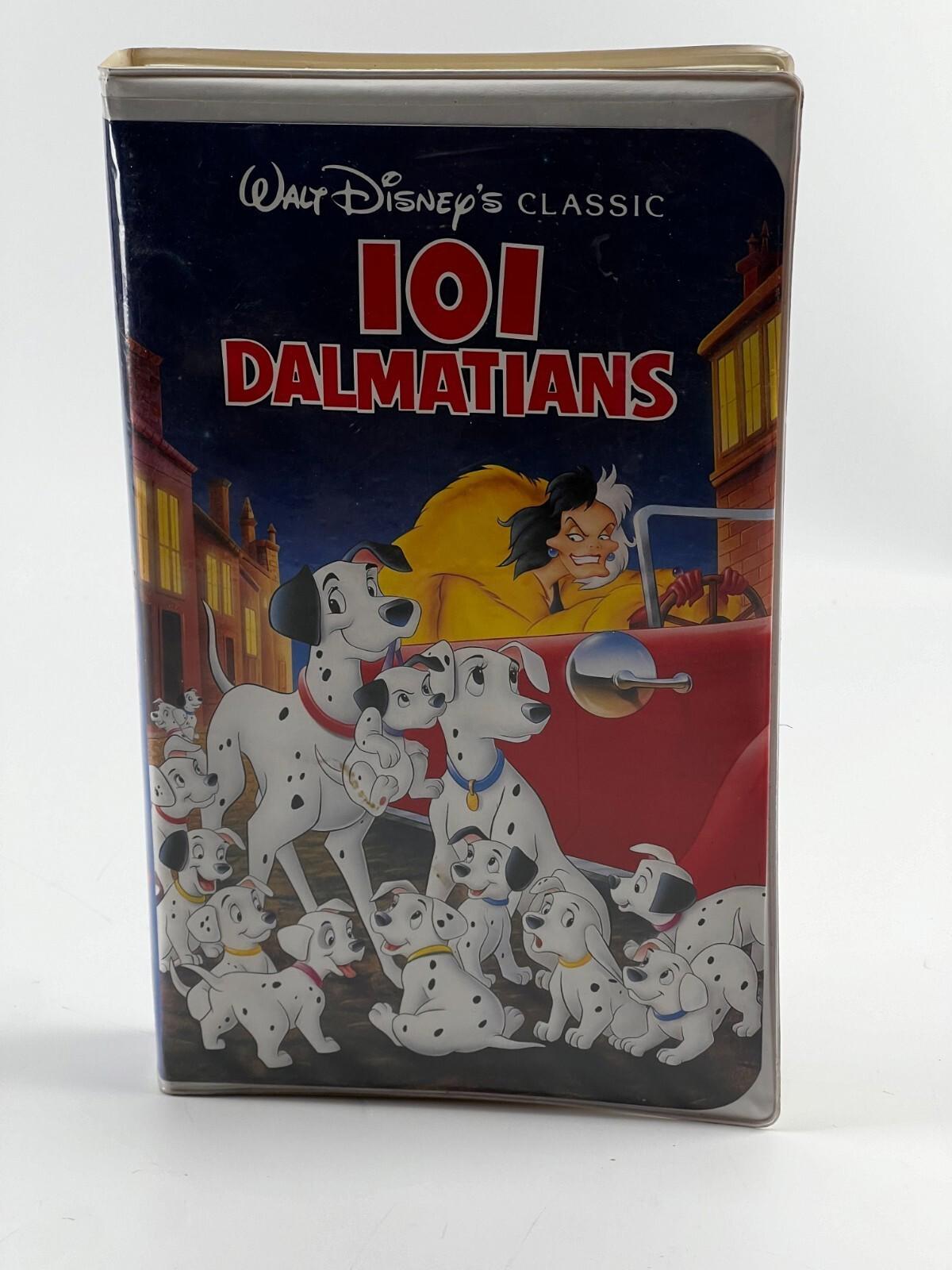 Rare WALT DISNEY CLASSIC 101 Dalmatians (VHS, 1992, Black Diamond Edition) #1263