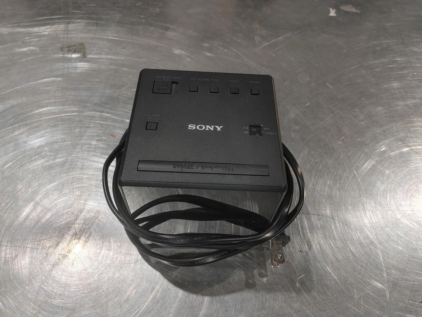Good Condition Sony Alarm Clock Radio Model ICF-C1 Tested Working Black