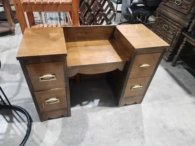 Vintage Wood Vanity Desk