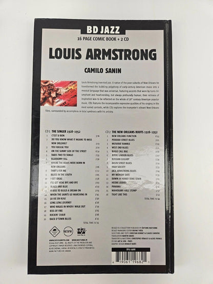 Louis Armstrong BD JaZZ Editions Nocturne Includes 16 Page Comic Book + 2CD’s