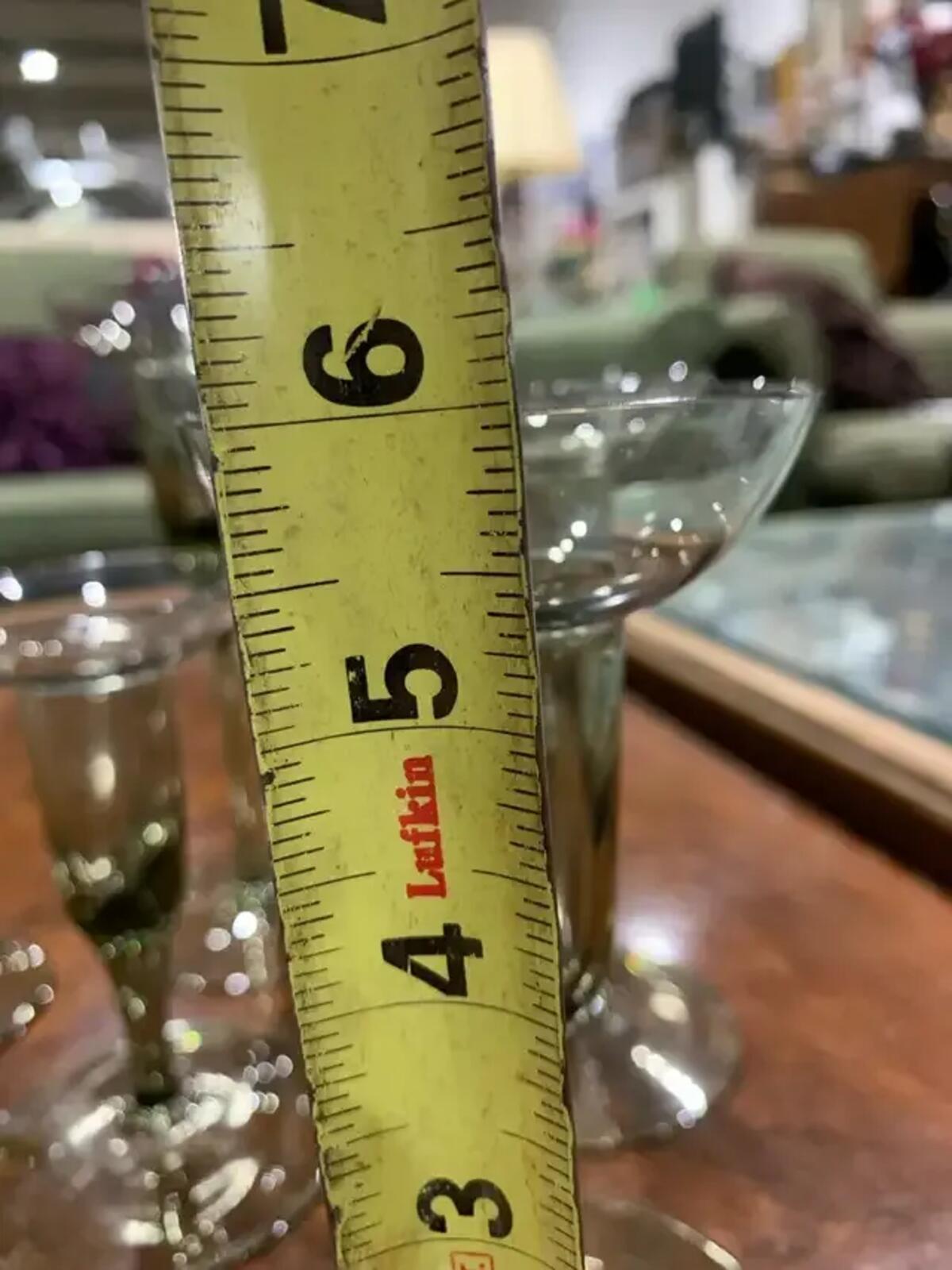 MCM Smoke Glass Candle Holders -set of 8