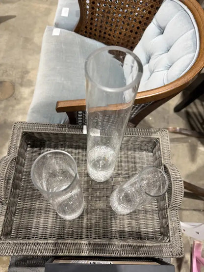 3 Glass Vases