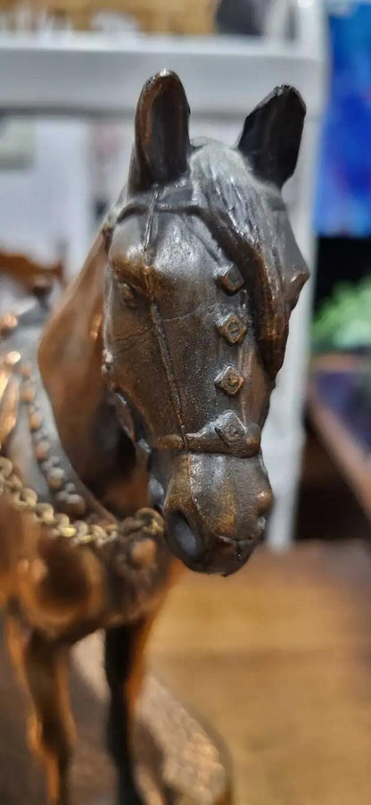 Vintage Mid-century Horse Statue Bronze
